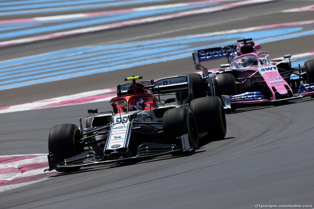 GP FRANCIA, 21.06.2019 - Prove Libere 2, Antonio Giovinazzi (ITA) Alfa Romeo Racing C38 e Sergio Perez (MEX) Racing Point F1 Team RP19
