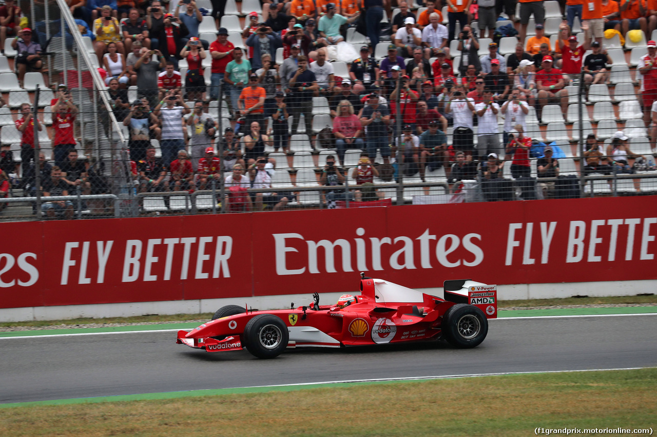 GP GERMANIA, 28.07.2019 - Mick Schumacher (GER) Ferrari Test Driver in the Ferrari F2003-GA driven by his father Michael Schumacher waves to the fans