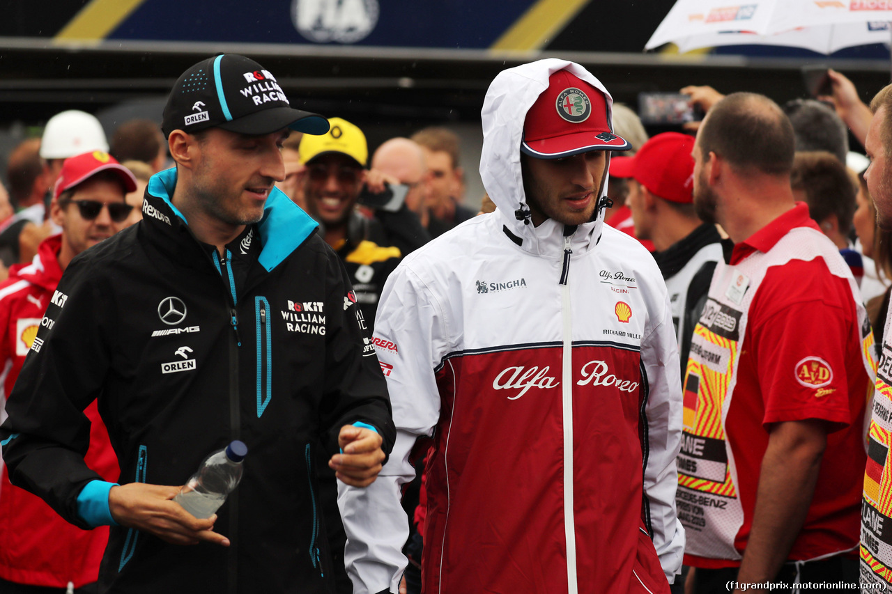 GP GERMANIA, 28.07.2019 - Robert Kubica (POL) Williams Racing FW42 e Antonio Giovinazzi (ITA) Alfa Romeo Racing C38