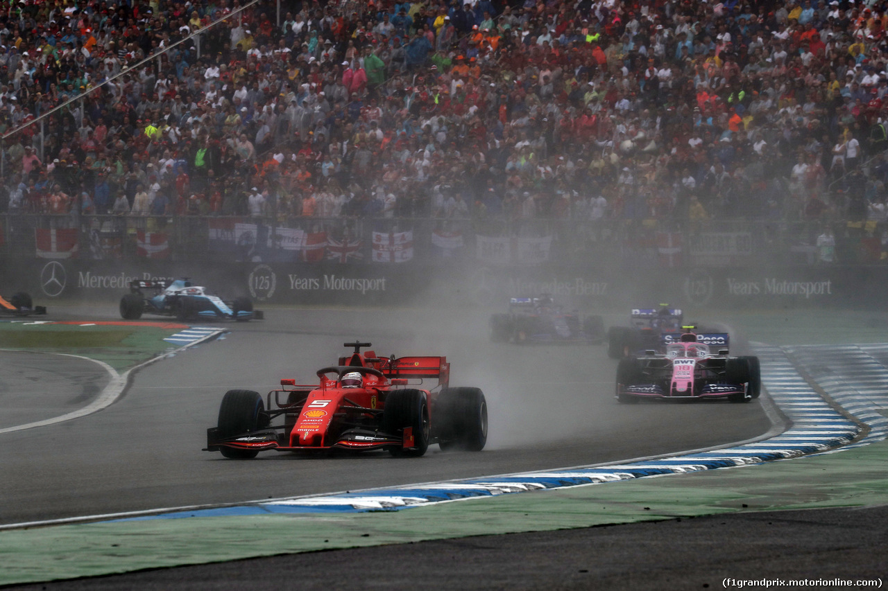 GP GERMANIA, 28.07.2019 - Gara, Sebastian Vettel (GER) Ferrari SF90 e Lance Stroll (CDN) Racing Point F1 Team RP19
