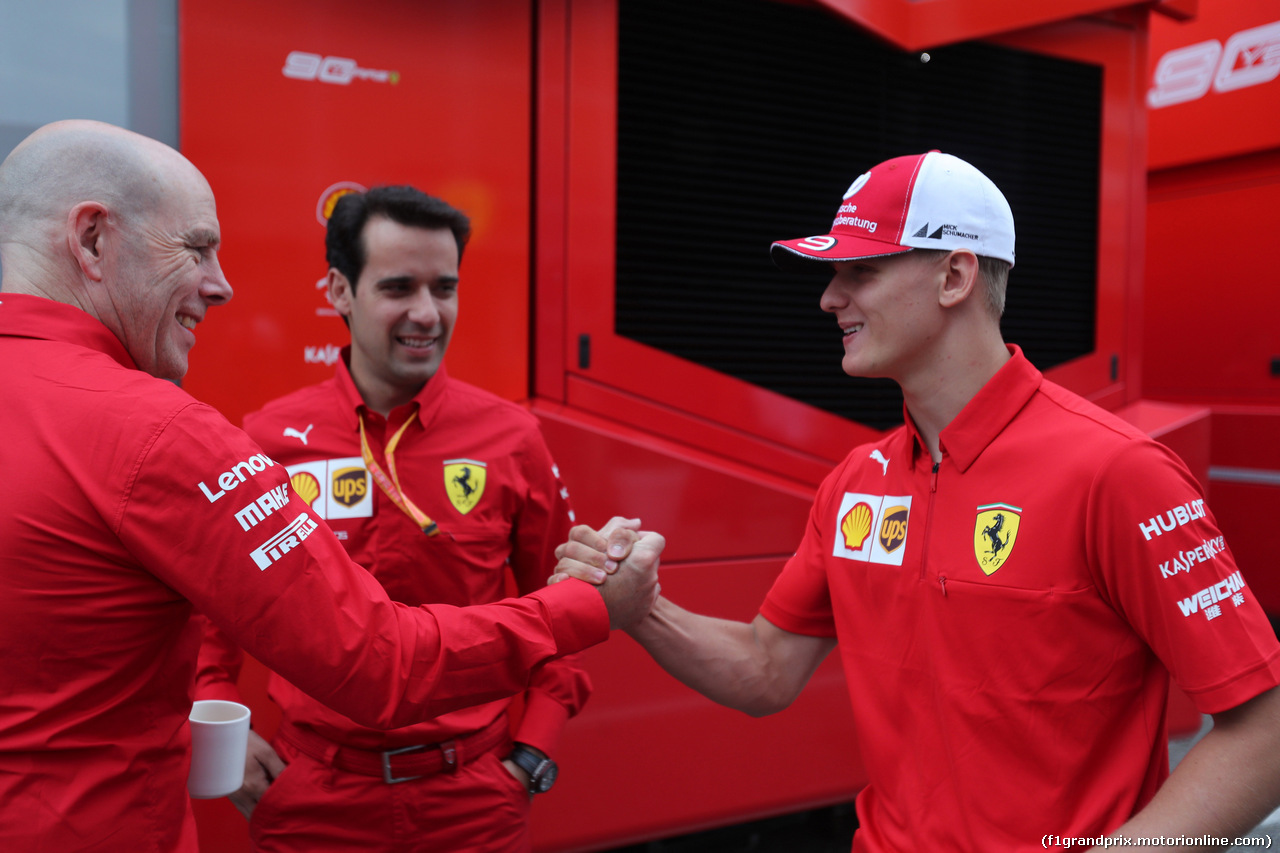 GP GERMANIA, 27.07.2019 - Jock Clear (GBR) Ferrari Engineering Director e Mick Schumacher (GER)