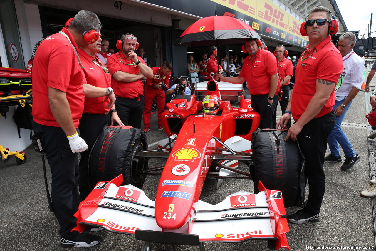 GP GERMANIA, 27.07.2019 - Mick Schumacher (GER) Ferrari Test Driver in the Ferrari F2003-GA driven by his father Michael Schumacher