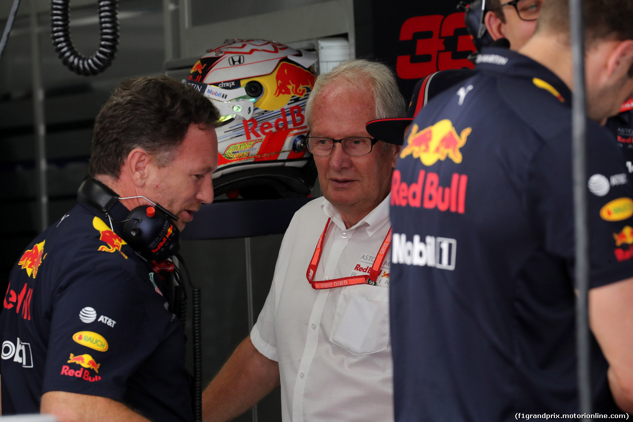 GP GERMANIA, 27.07.2019 - Prove Libere 3, Christian Horner (GBR), Red Bull Racing Team Principal e Helmut Marko (AUT), Red Bull Racing, Red Bull Advisor