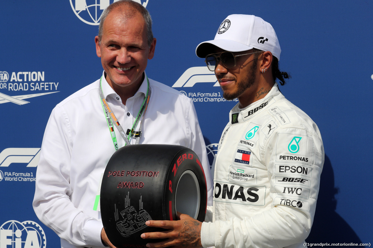 GP GERMANIA, 27.07.2019 - Qualifiche, Lewis Hamilton (GBR) Mercedes AMG F1 W10 pole position