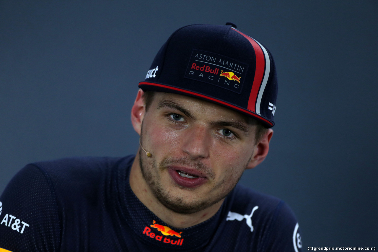 GP GERMANIA, 27.07.2019 - Qualifiche, Conferenza Stampa, Max Verstappen (NED) Red Bull Racing RB15