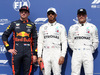 GP GERMANIA, 27.07.2019 - Qualifiche, 2nd place Max Verstappen (NED) Red Bull Racing RB15, Lewis Hamilton (GBR) Mercedes AMG F1 W10 pole position e 3rd place Valtteri Bottas (FIN) Mercedes AMG F1 W010