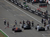 GP GERMANIA, 27.07.2019 - Qualifiche, Lewis Hamilton (GBR) Mercedes AMG F1 W10 pole position, 2nd place Max Verstappen (NED) Red Bull Racing RB15 e 3rd place Valtteri Bottas (FIN) Mercedes AMG F1 W010