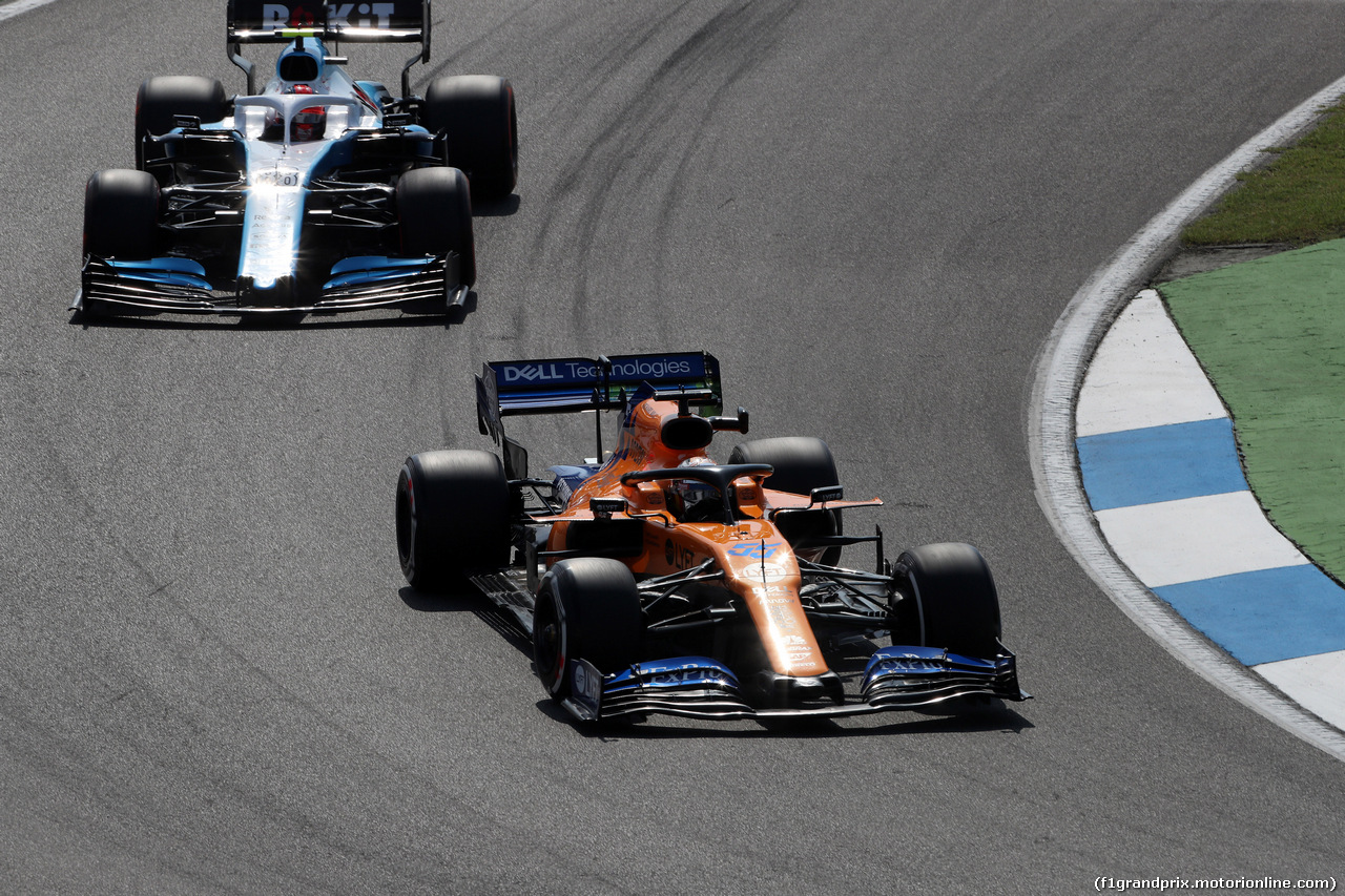 GP GERMANIA, 26.07.2019 - Prove Libere 1, Carlos Sainz Jr (ESP) Mclaren F1 Team MCL34 e Robert Kubica (POL) Williams Racing FW42