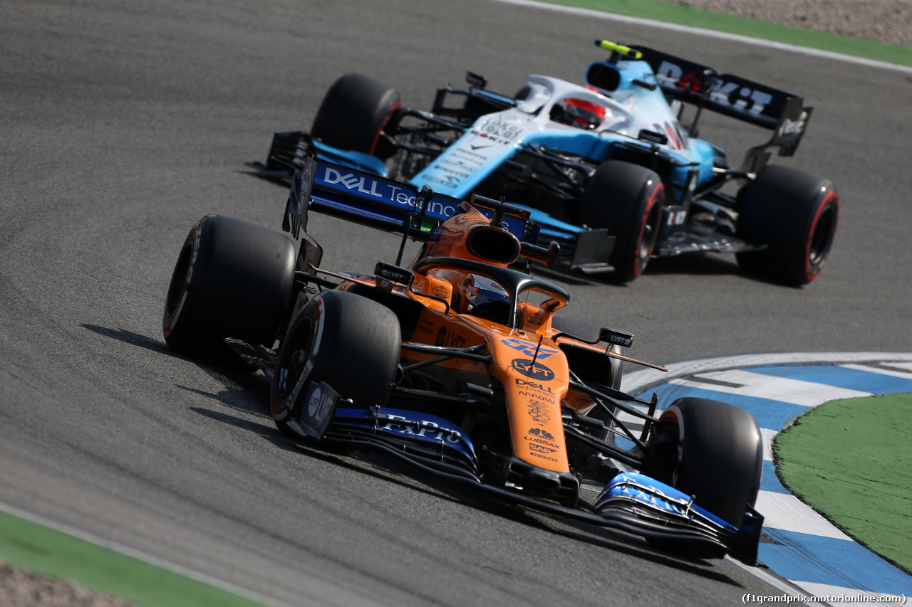 GP GERMANIA, 26.07.2019 - Prove Libere 1, Carlos Sainz Jr (ESP) Mclaren F1 Team MCL34 e Robert Kubica (POL) Williams Racing FW42