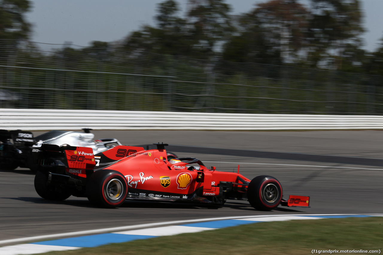GP GERMANIA, 26.07.2019 - Prove Libere 1, Sebastian Vettel (GER) Ferrari SF90 e Lewis Hamilton (GBR) Mercedes AMG F1 W10