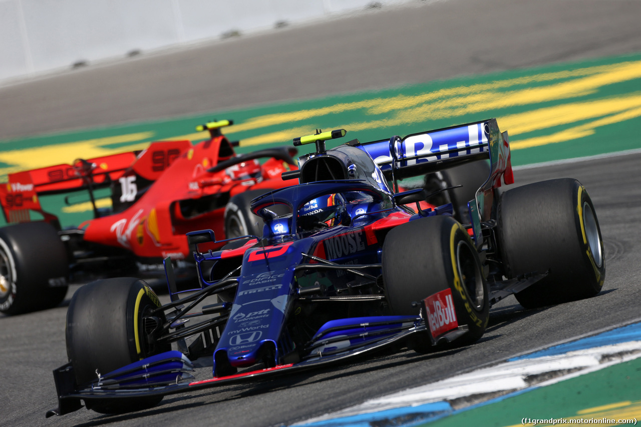 GP GERMANIA, 26.07.2019 - Prove Libere 2, Alexander Albon (THA) Scuderia Toro Rosso STR14 e Charles Leclerc (MON) Ferrari SF90