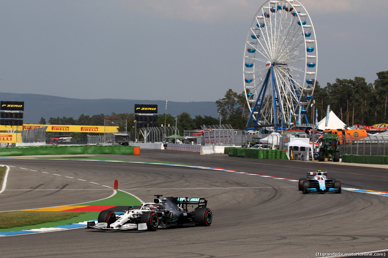 GP GERMANIA, 26.07.2019 - Prove Libere 2, Lewis Hamilton (GBR) Mercedes AMG F1 W10 e Robert Kubica (POL) Williams Racing FW42