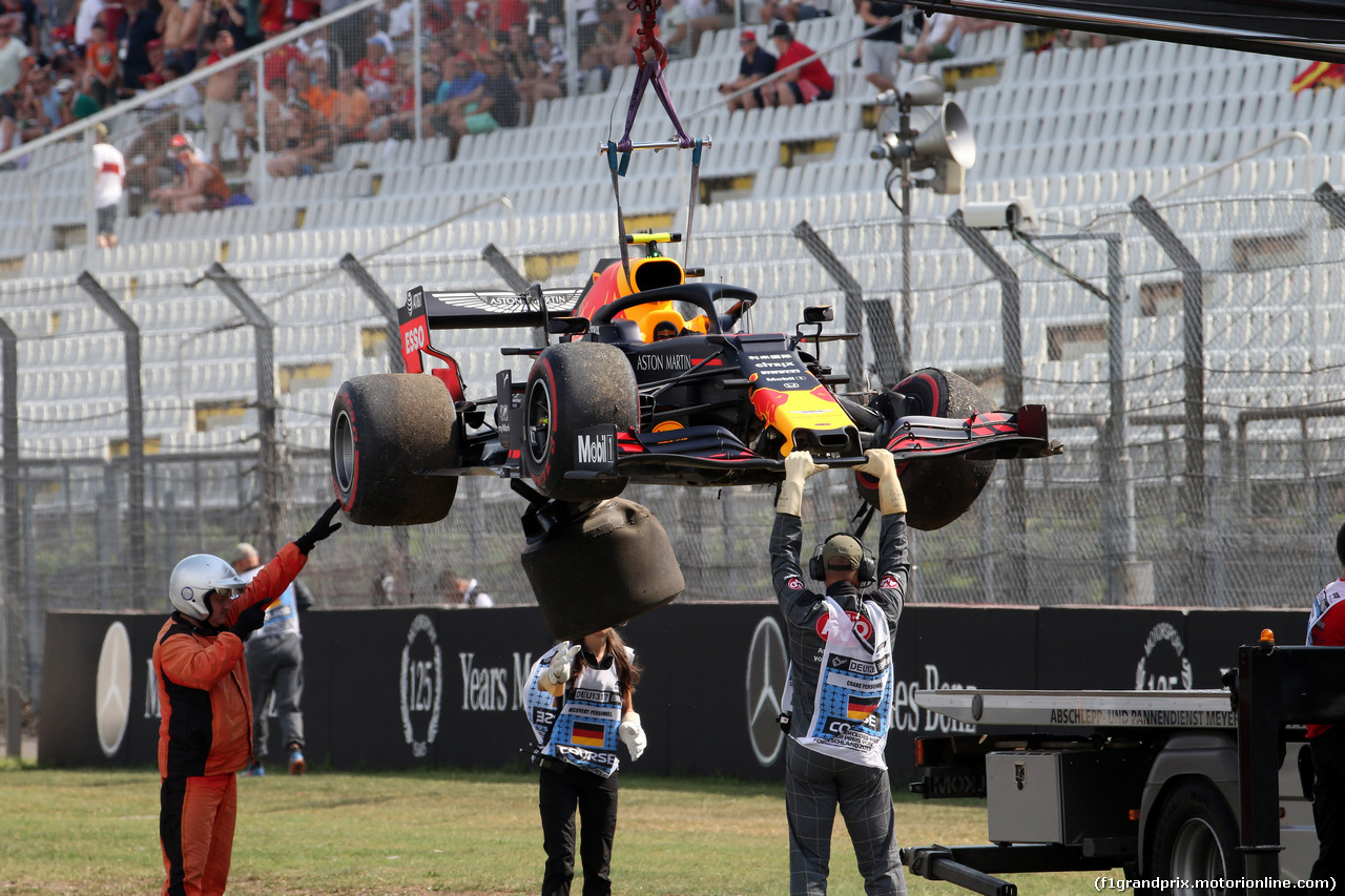 GP GERMANIA, 26.07.2019 - Prove Libere 2, Crash, Pierre Gasly (FRA) Red Bull Racing RB15