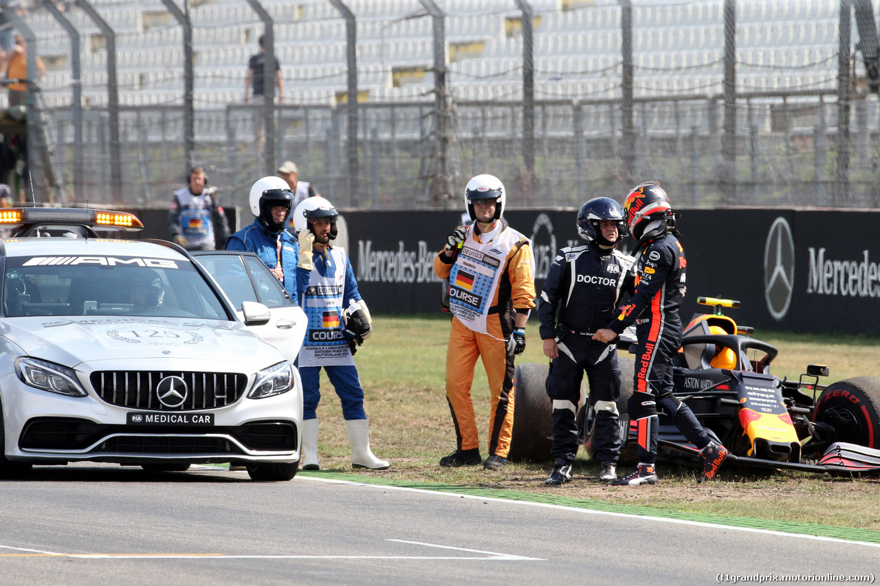 GP GERMANIA, 26.07.2019 - Prove Libere 2, Crash, Pierre Gasly (FRA) Red Bull Racing RB15