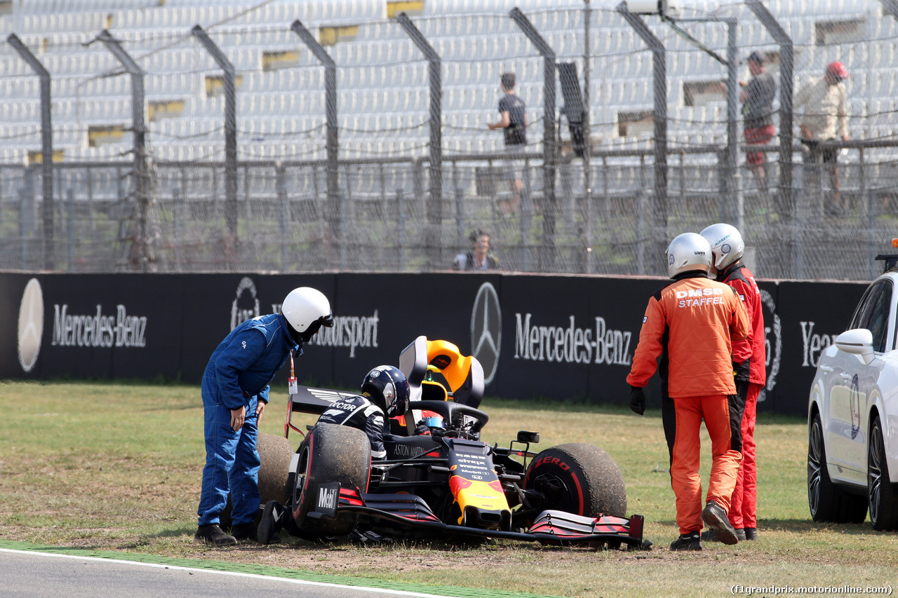 GP GERMANIA, 26.07.2019 - Prove Libere 2, Crash, Pierre Gasly (FRA) Red Bull Racing RB15
