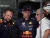GP GERMANIA, 26.07.2019 - Free Practice 2, Christian Horner (GBR), Red Bull Racing Team Principal, Max Verstappen (NED) Red Bull Racing RB15 e Helmut Marko (AUT), Red Bull Racing, Red Bull Advisor