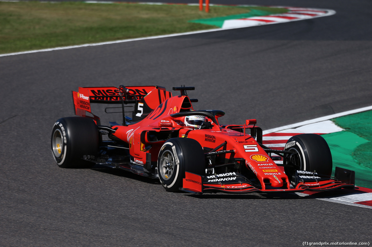 GP GIAPPONE, 13.10.2019- Qualifiche, Sebastian Vettel (GER) Ferrari SF90