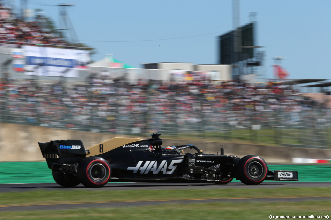 GP GIAPPONE, 13.10.2019- Qualifiche, Romain Grosjean (FRA) Haas F1 Team VF-19