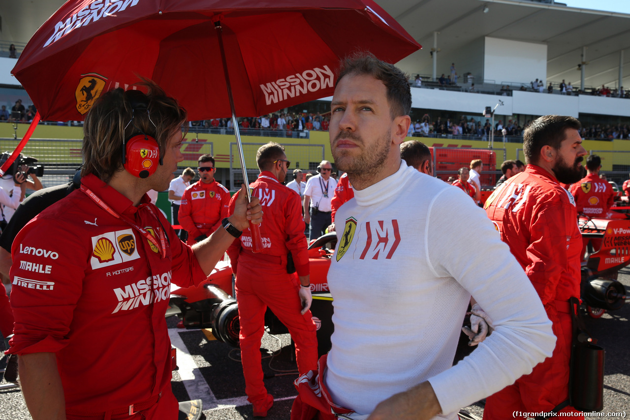GP GIAPPONE, 13.10.2019- partenzaing grid,  Sebastian Vettel (GER) Ferrari SF90