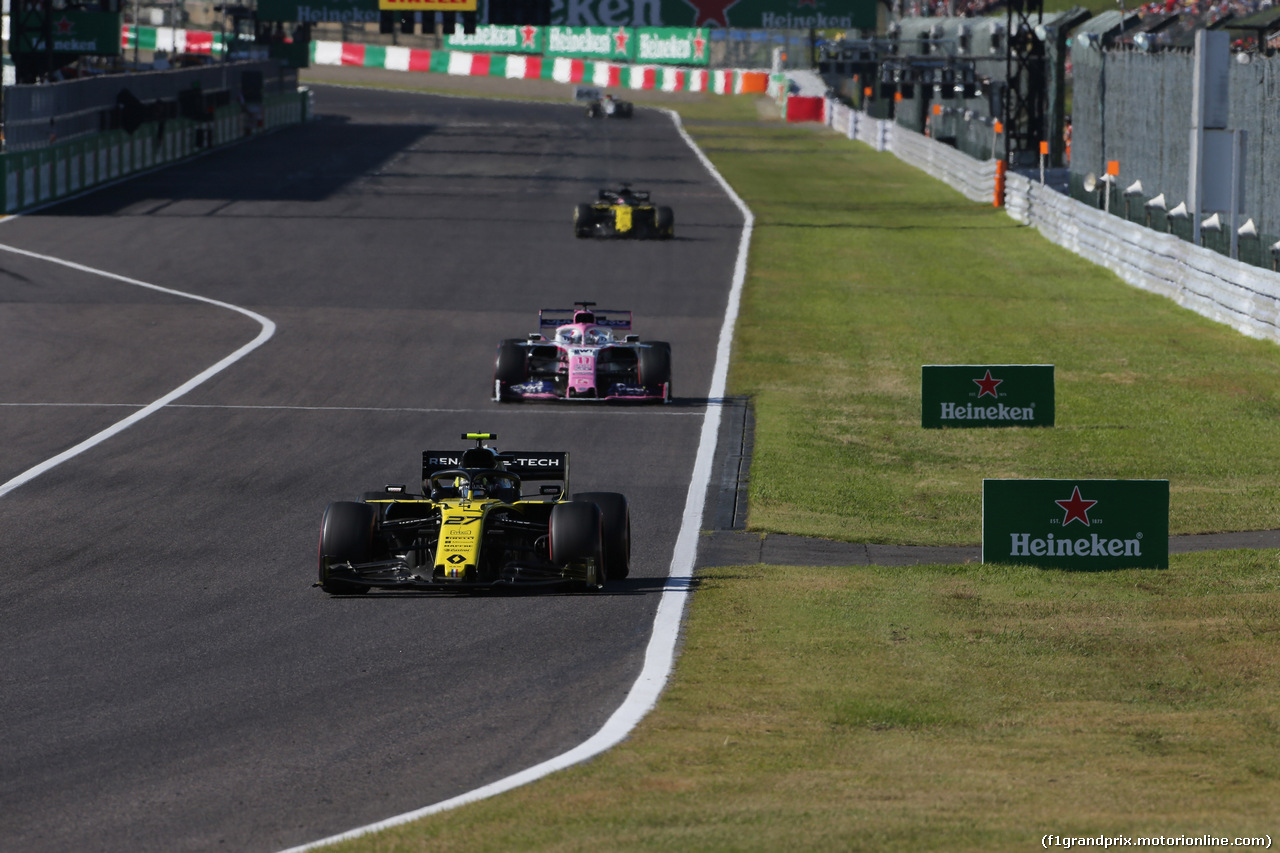 GP GIAPPONE, 13.10.2019- Gara, Nico Hulkenberg (GER) Renault Sport F1 Team RS19