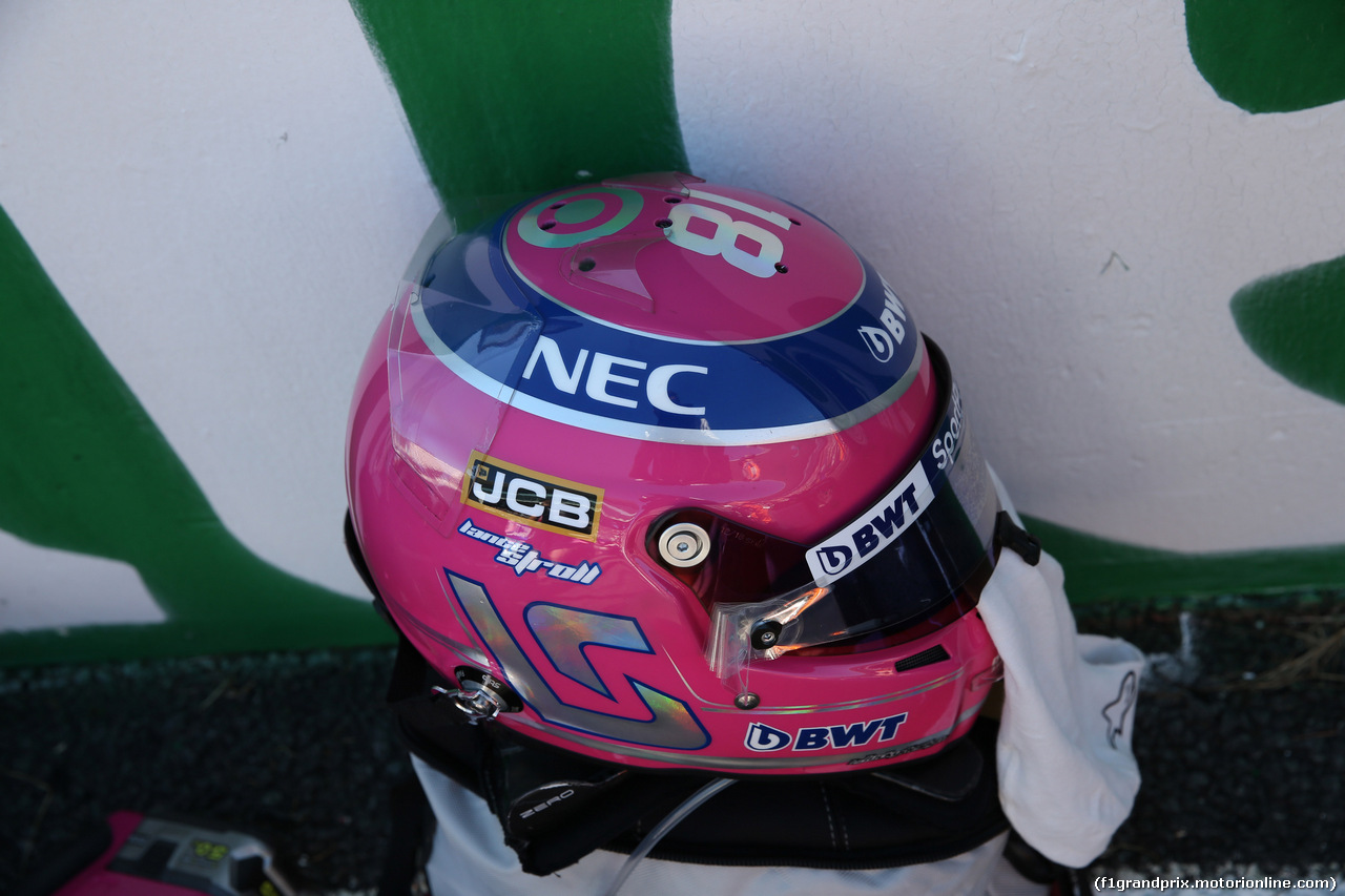 GP GIAPPONE, 13.10.2019- partenzaing grid, Lance Stroll (CDN) Racing Point F1 RP19   helmet