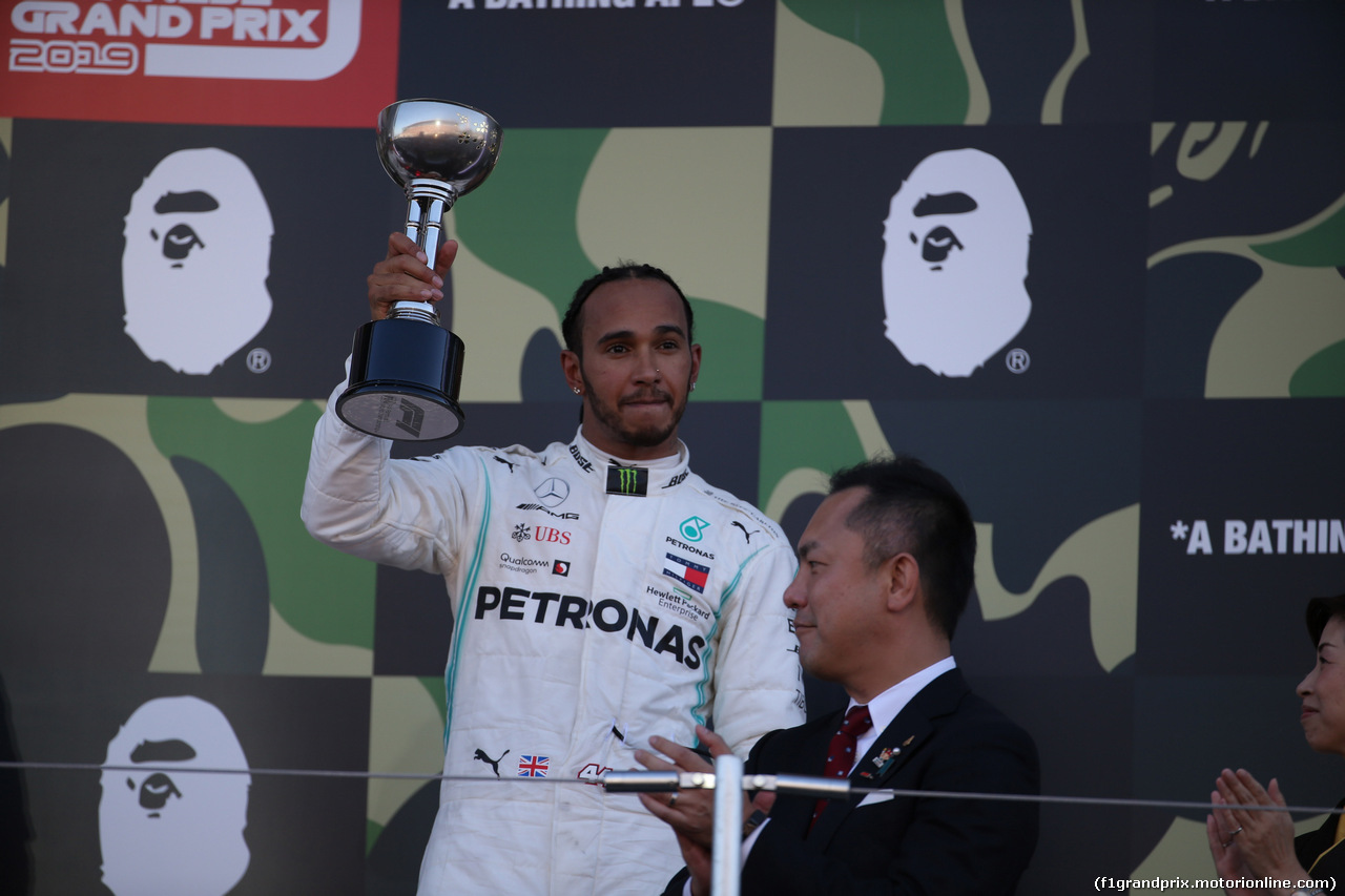 GP GIAPPONE, 13.10.2019- podium, 3rd place Lewis Hamilton (GBR) Mercedes AMG F1 W10 EQ Power