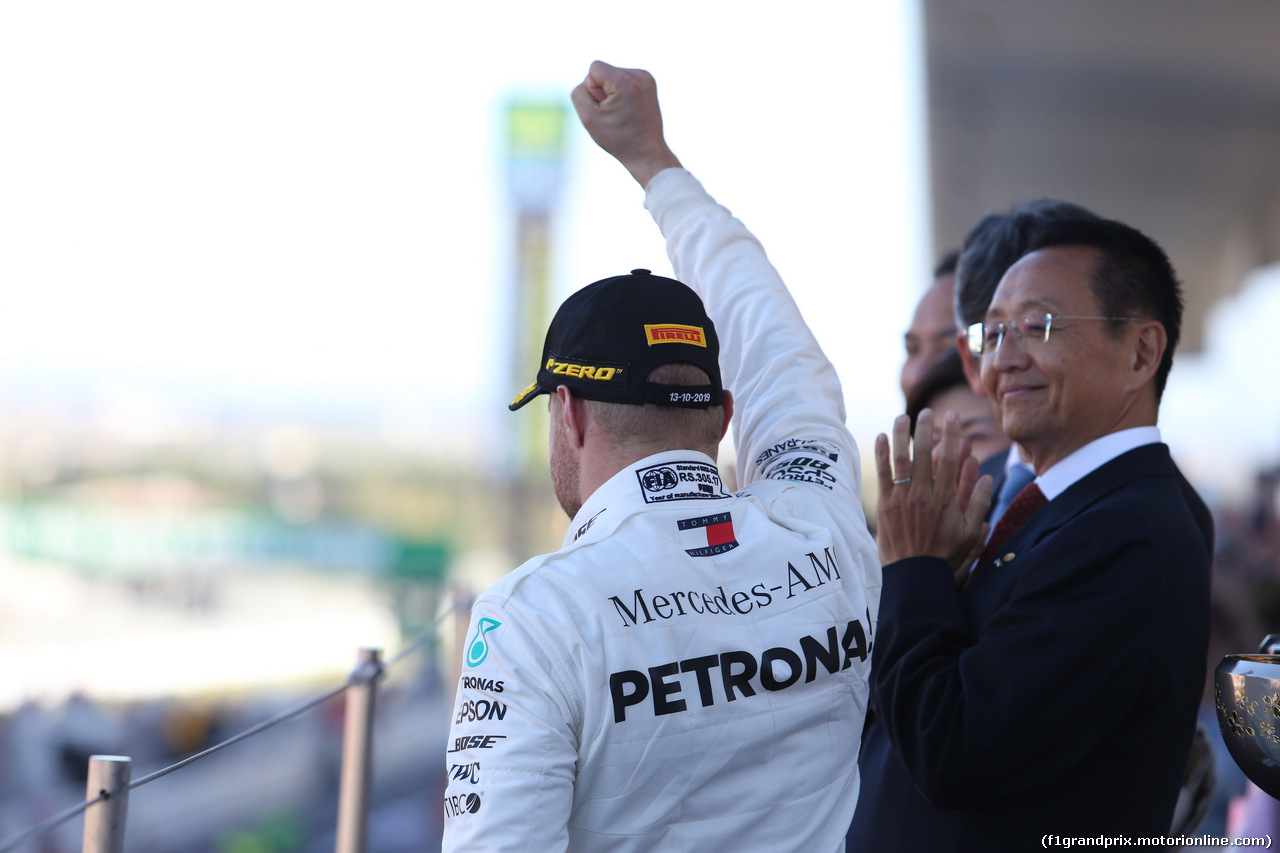 GP GIAPPONE, 13.10.2019- podium, winner Valtteri Bottas (FIN) Mercedes AMG F1 W10 EQ Power