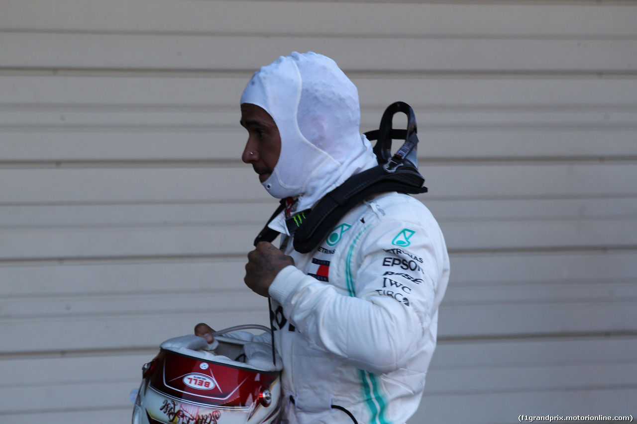 GP GIAPPONE, 13.10.2019- Parc ferme Lewis Hamilton (GBR) Mercedes AMG F1 W10 EQ Power