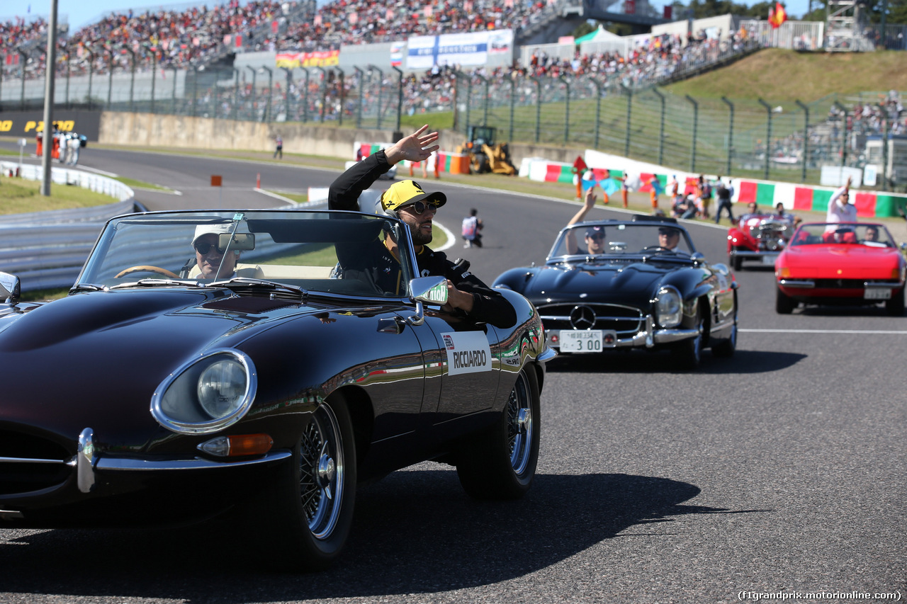 GP GIAPPONE, 13.10.2019- driver parade,  Daniel Ricciardo (AUS) Renault Sport F1 Team RS19