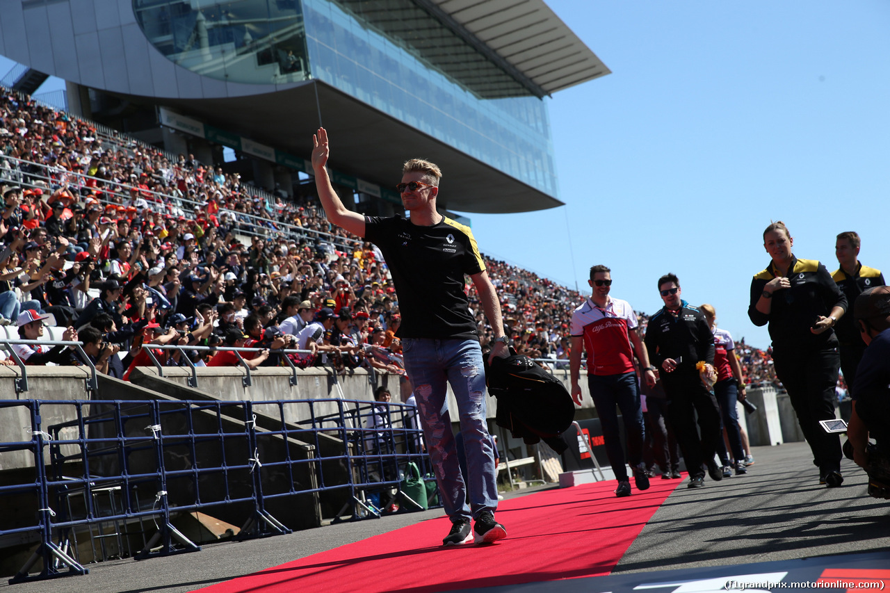 GP GIAPPONE, 13.10.2019- driver parade, Nico Hulkenberg (GER) Renault Sport F1 Team RS19