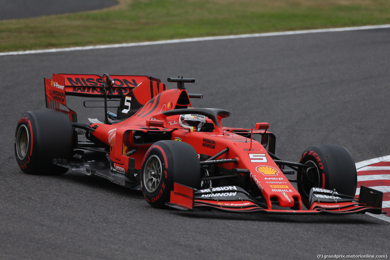 GP GIAPPONE, 11.10.2019- Prove Libere 1, Sebastian Vettel (GER) Ferrari SF90