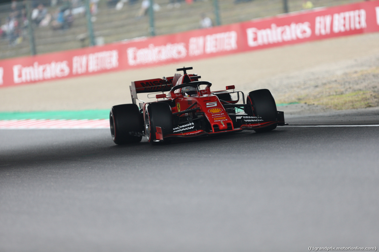 GP GIAPPONE, 11.10.2019- Prove Libere 1, Sebastian Vettel (GER) Ferrari SF90