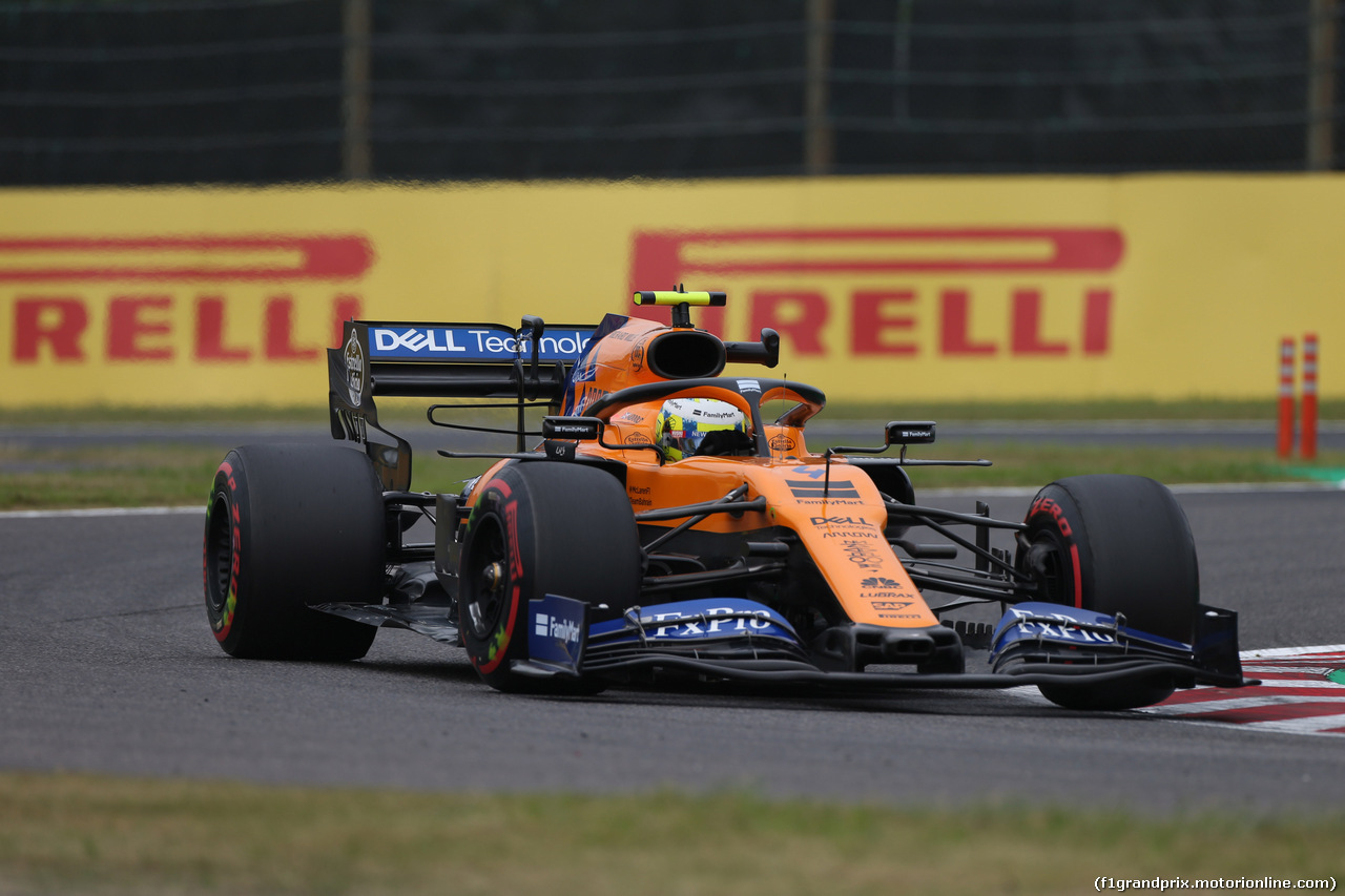 GP GIAPPONE, 11.10.2019- Prove Libere 1, Lando Norris (GBR) Mclaren F1 Team MCL34