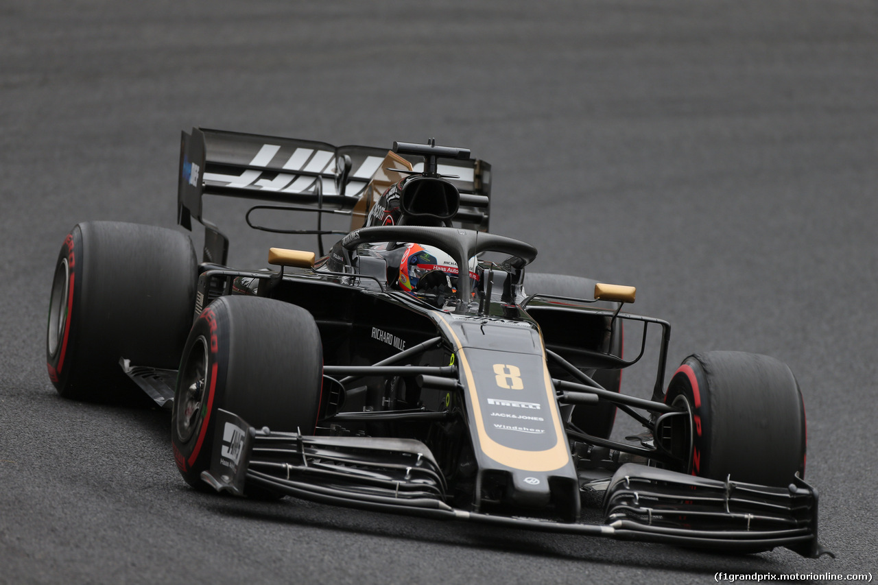 GP GIAPPONE, 11.10.2019- Prove Libere 2, Romain Grosjean (FRA) Haas F1 Team VF-19