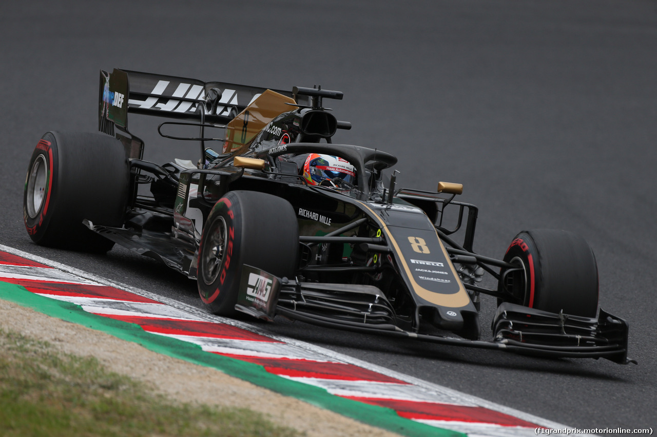 GP GIAPPONE, 11.10.2019- Prove Libere 2, Romain Grosjean (FRA) Haas F1 Team VF-19