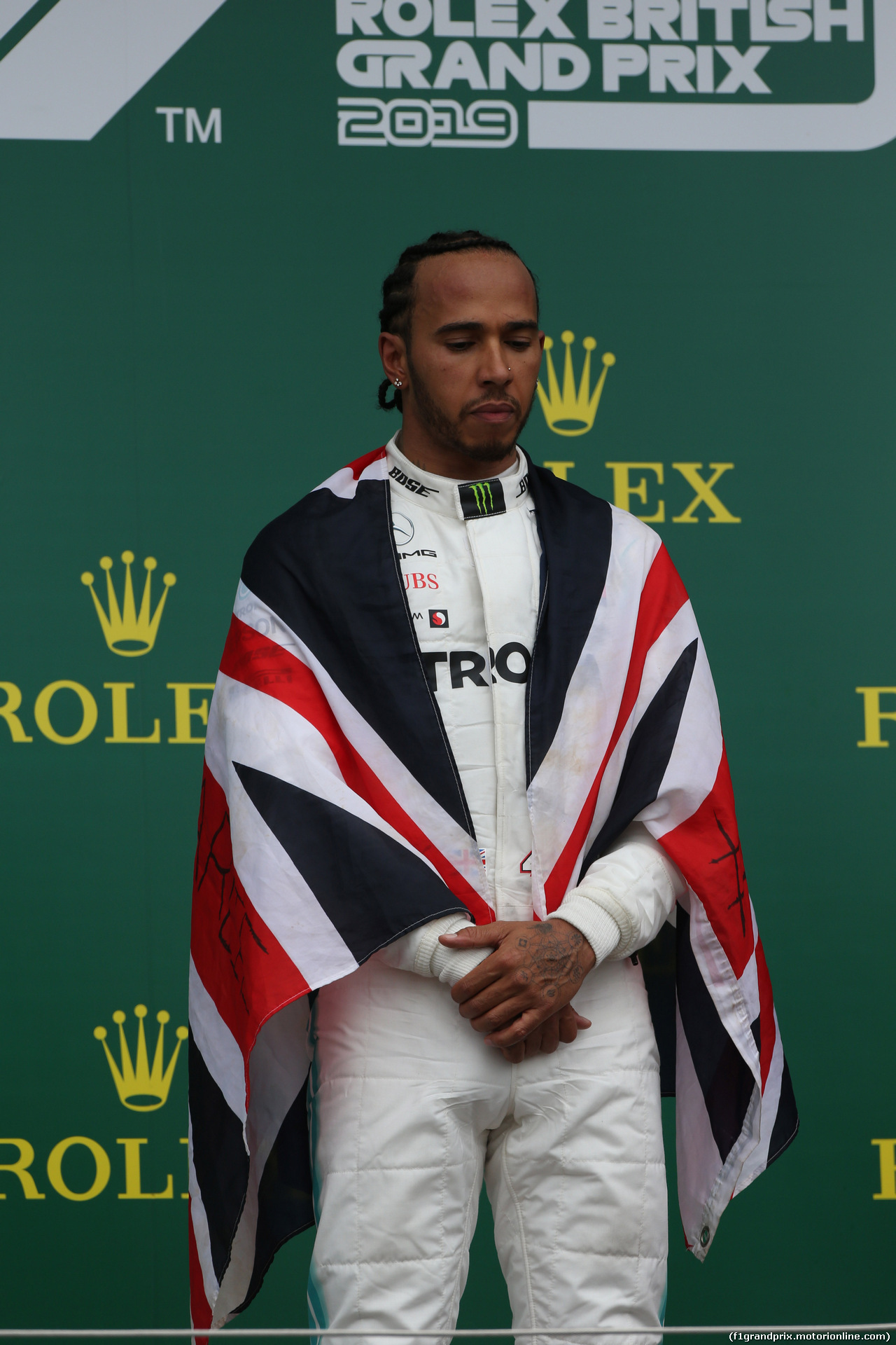 GP GRAN BRETAGNA, 14.07.2019- Podium, winner Lewis Hamilton (GBR) Mercedes AMG F1 W10 EQ Power