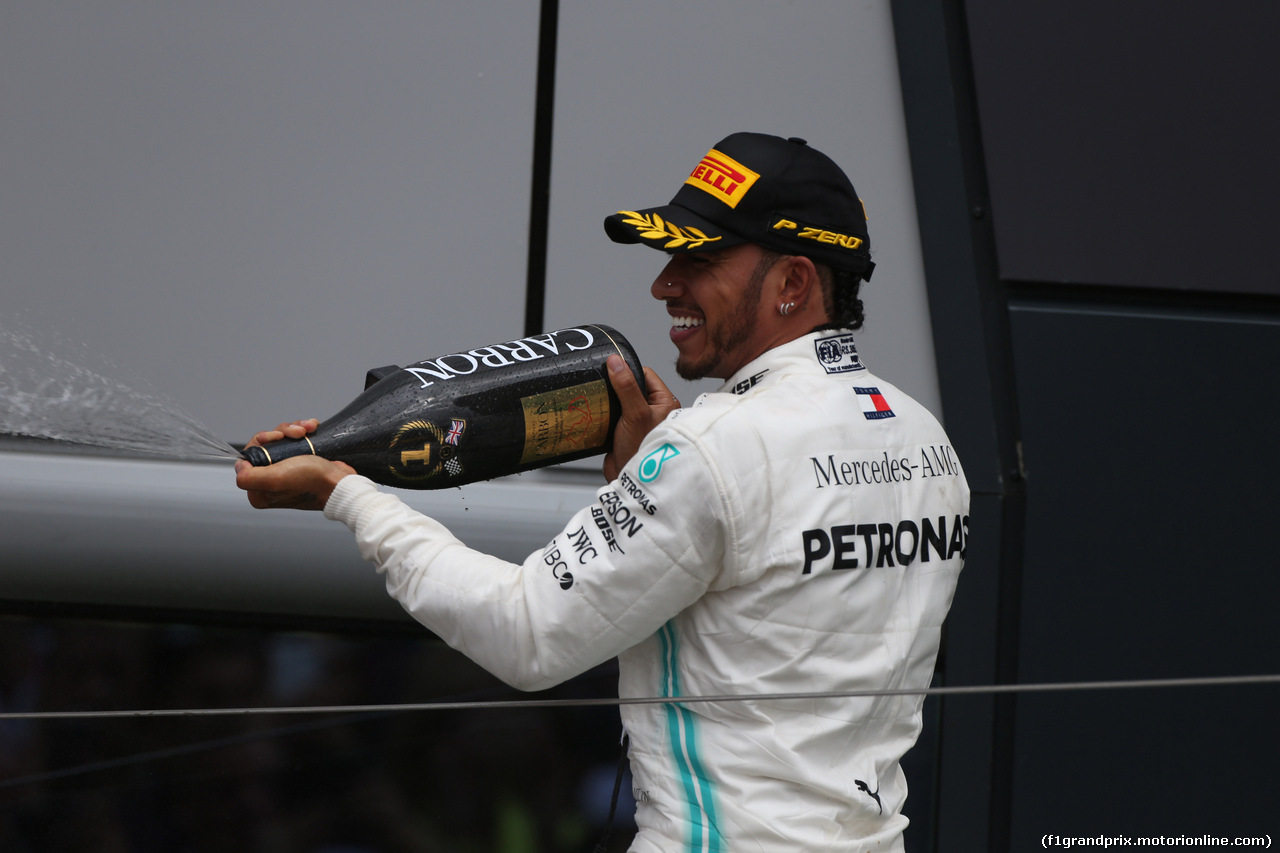 GP GRAN BRETAGNA, 14.07.2019- Podium, winner Lewis Hamilton (GBR) Mercedes AMG F1 W10 EQ Power