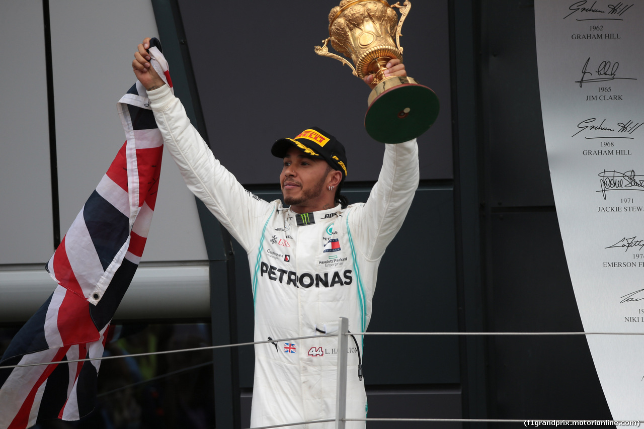 GP GRAN BRETAGNA, 14.07.2019- podium, winner Lewis Hamilton (GBR) Mercedes AMG F1 W10 EQ Power