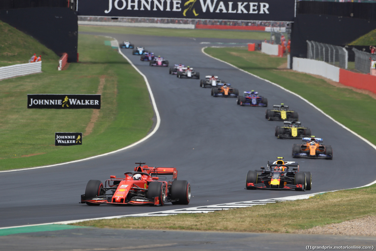 GP GRAN BRETAGNA, 14.07.2019- Gara, Sebastian Vettel (GER) Ferrari SF90