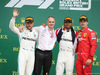 GP GRAN BRETAGNA, 14.07.2019- podium, winner Lewis Hamilton (GBR) Mercedes AMG F1 W10 EQ Power, 2nd place Valtteri Bottas (FIN) Mercedes AMG F1 W10 EQ Power, 3rd place Charles Leclerc (MON) Ferrari SF90