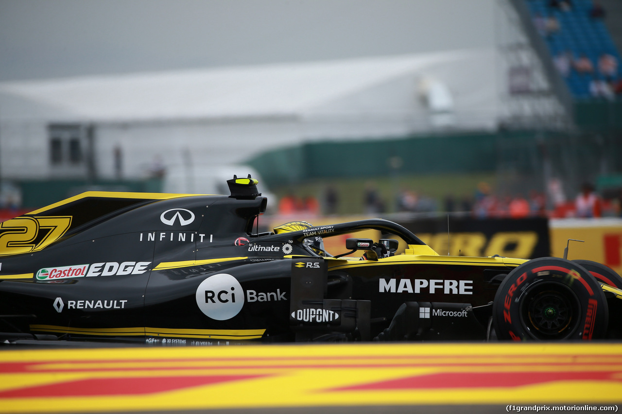 GP GRAN BRETAGNA, 13.07.2019- Free practice 3, Nico Hulkenberg (GER) Renault Sport F1 Team RS19