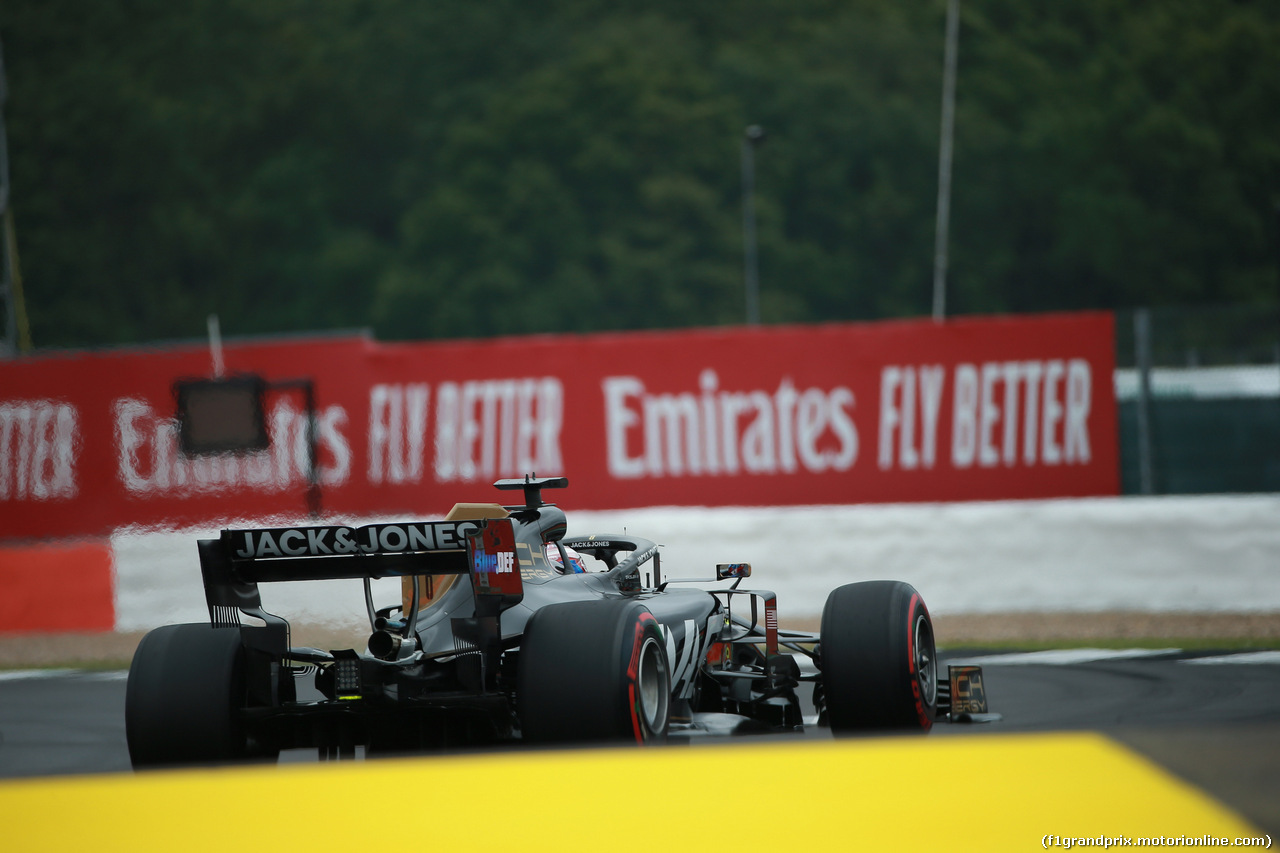 GP GRAN BRETAGNA, 13.07.2019- Free practice 3, Romain Grosjean (FRA) Haas F1 Team VF-19