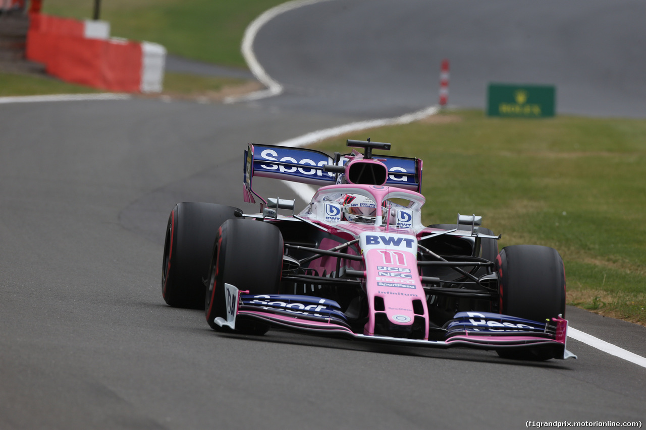 GP GRAN BRETAGNA, 13.07.2019- Free practice 3, Sergio Perez (MEX) Racing Point F1 RP19