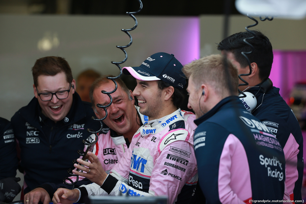 GP GRAN BRETAGNA, 13.07.2019- Free practice 3, Sergio Perez (MEX) Racing Point F1 RP19