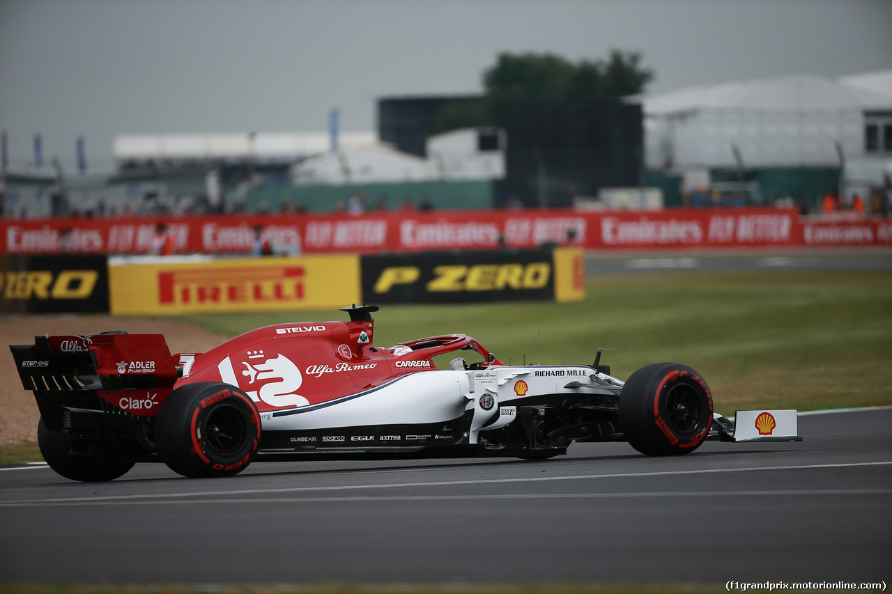 GP GRAN BRETAGNA, 13.07.2019- Free practice 3, Kimi Raikkonen (FIN) Alfa Romeo Racing C38