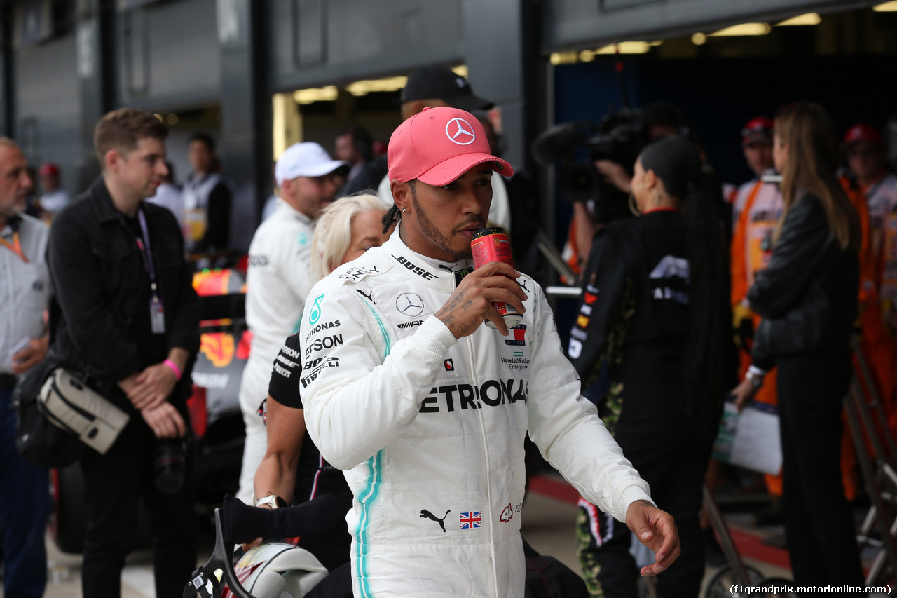 GP GRAN BRETAGNA, 13.07.2019- Qualifiche parc fermee, Lewis Hamilton (GBR) Mercedes AMG F1 W10 EQ Power