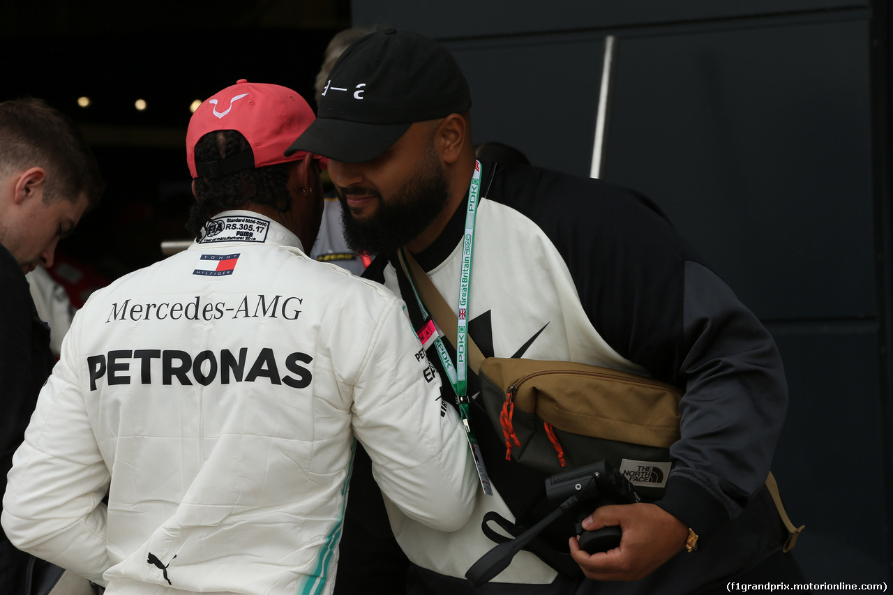 GP GRAN BRETAGNA, 13.07.2019- Qualifiche parc fermee, Lewis Hamilton (GBR) Mercedes AMG F1 W10 EQ Power