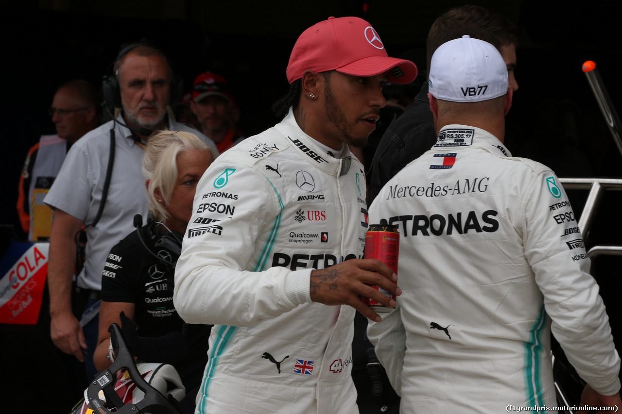 GP GRAN BRETAGNA, 13.07.2019- Qualifiche parc fermee, Lewis Hamilton (GBR) Mercedes AMG F1 W10 EQ Power