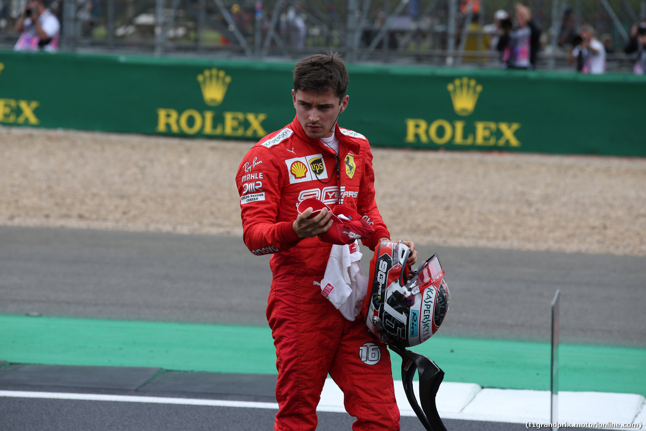 GP GRAN BRETAGNA, 13.07.2019- Qualifiche Festeggiamenti in parc fermee, Charles Leclerc (MON) Ferrari SF90