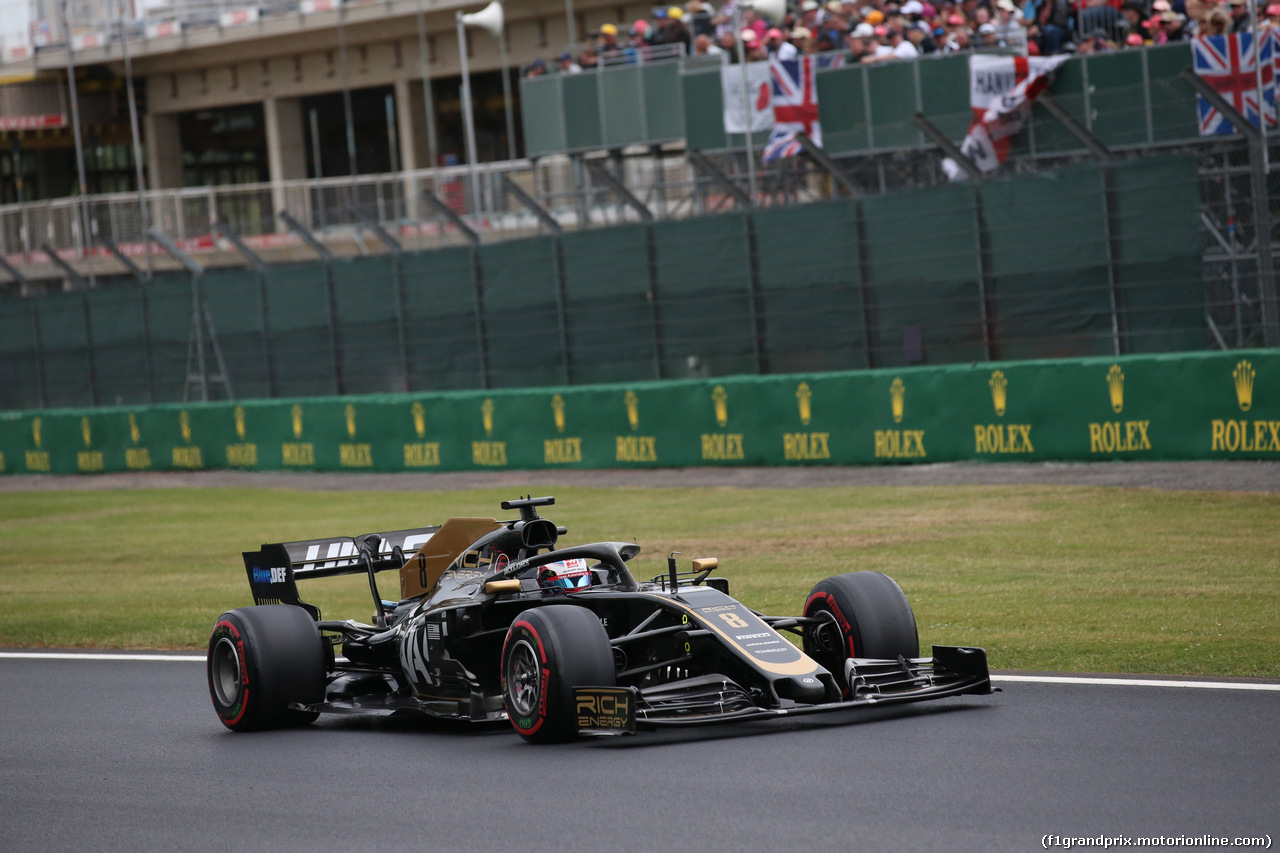 GP GRAN BRETAGNA, 13.07.2019- Qualifiche, Romain Grosjean (FRA) Haas F1 Team VF-19